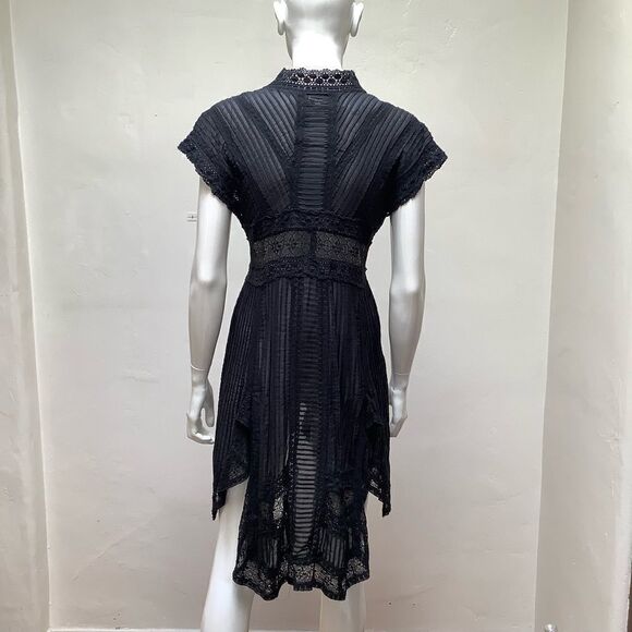 BIYA LACE DRESS BLACK SMALL BIYA DESIGNER OF JOHNNY WAS - Picture 15 of 16